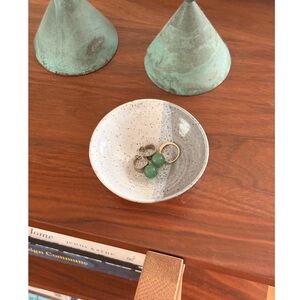 Small Speckled Gray & White Ceramic Bowl